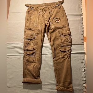 Military ROBIN’S Jean studded and embroidery
